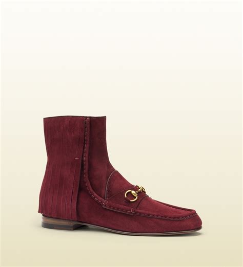 gucci burgundy loafers|gucci loafer boots.